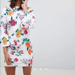 ASOS DESIGN botanical shift mini dress floral
